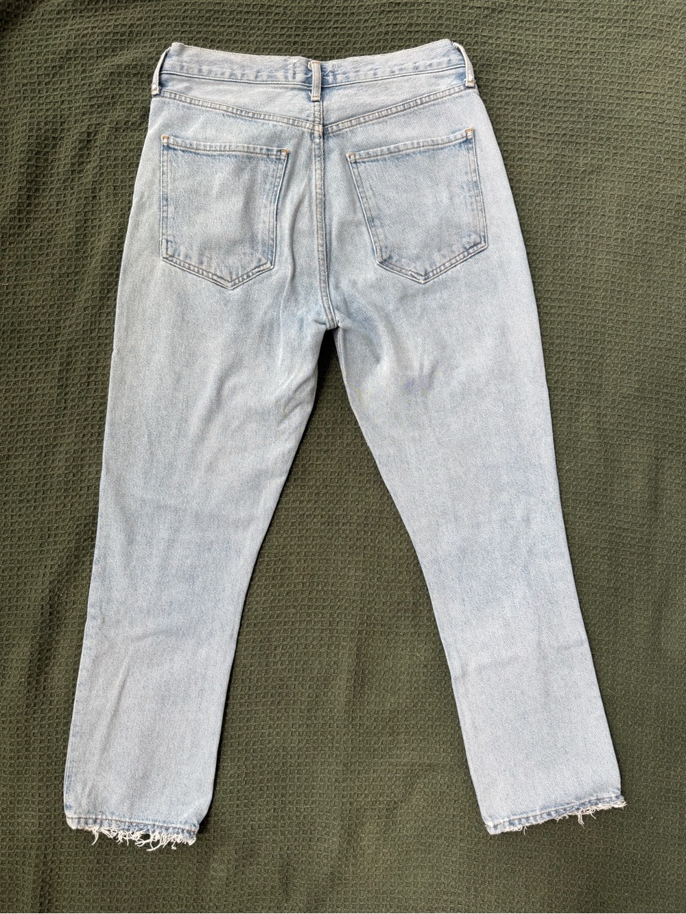 Agolde Riley Light Blue Button-Fly Denim Jeans - Picture 7 of 12